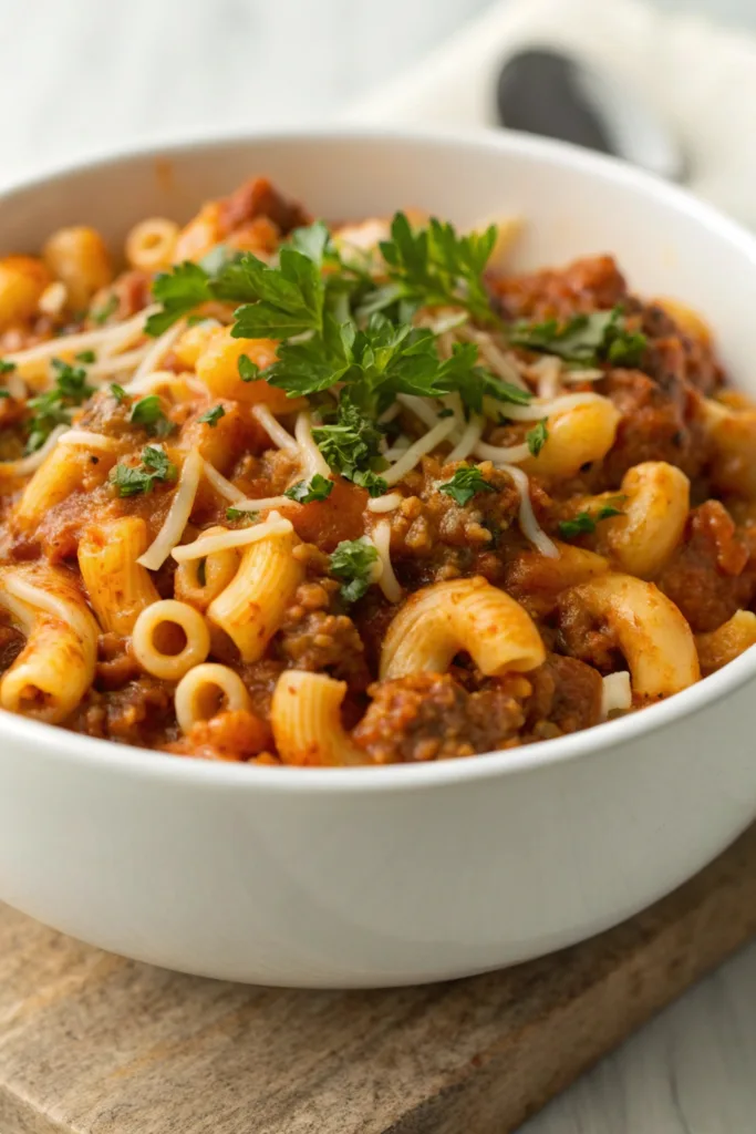 Easy Homemade Beefaroni recipe