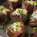 Garlic Butter Parmesan Steak Bites recipe