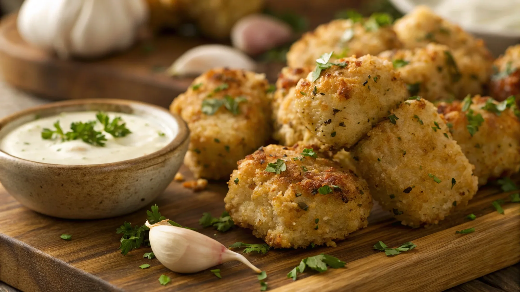 Garlic Parmesan Chicken Bites