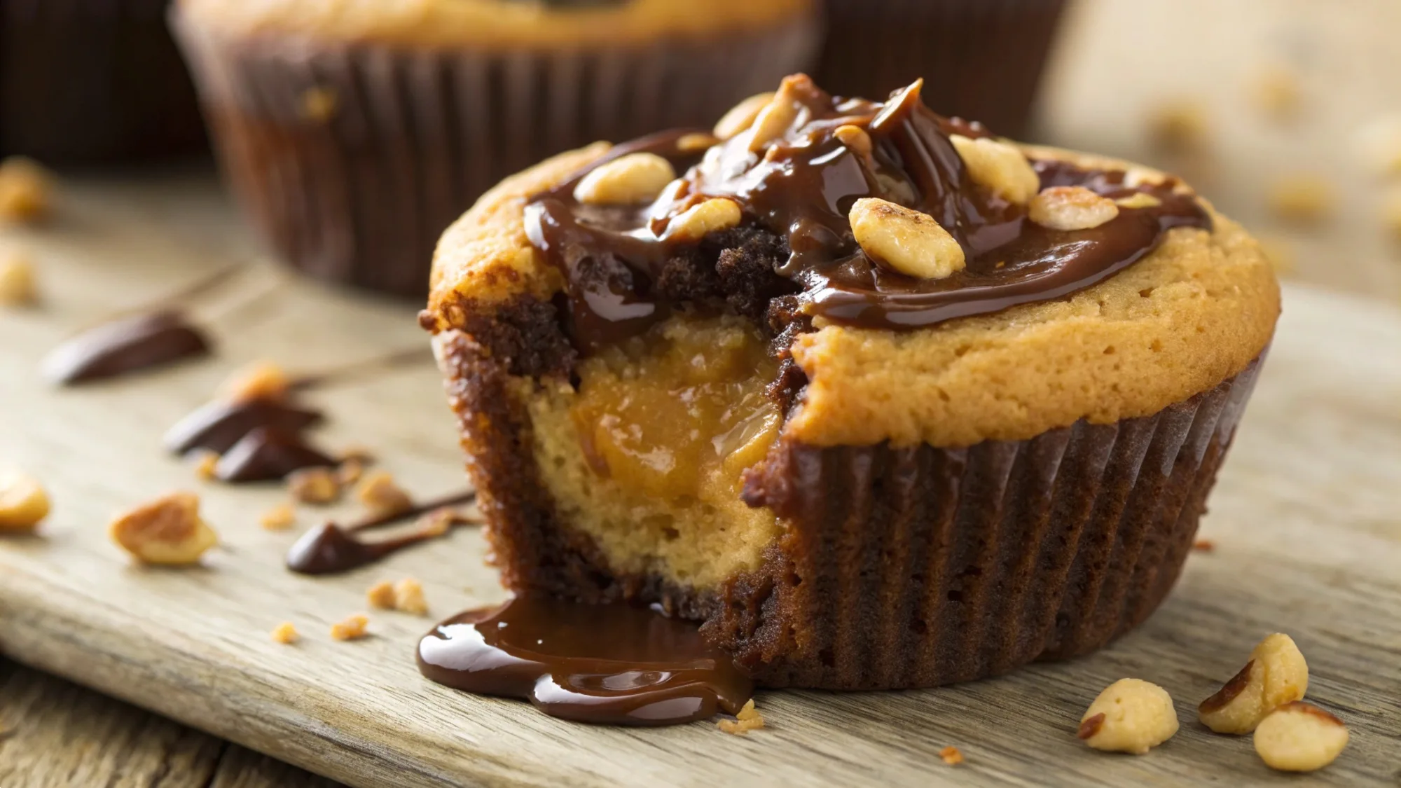 Gooey Peanut Butter Lava Cupcakes recipe