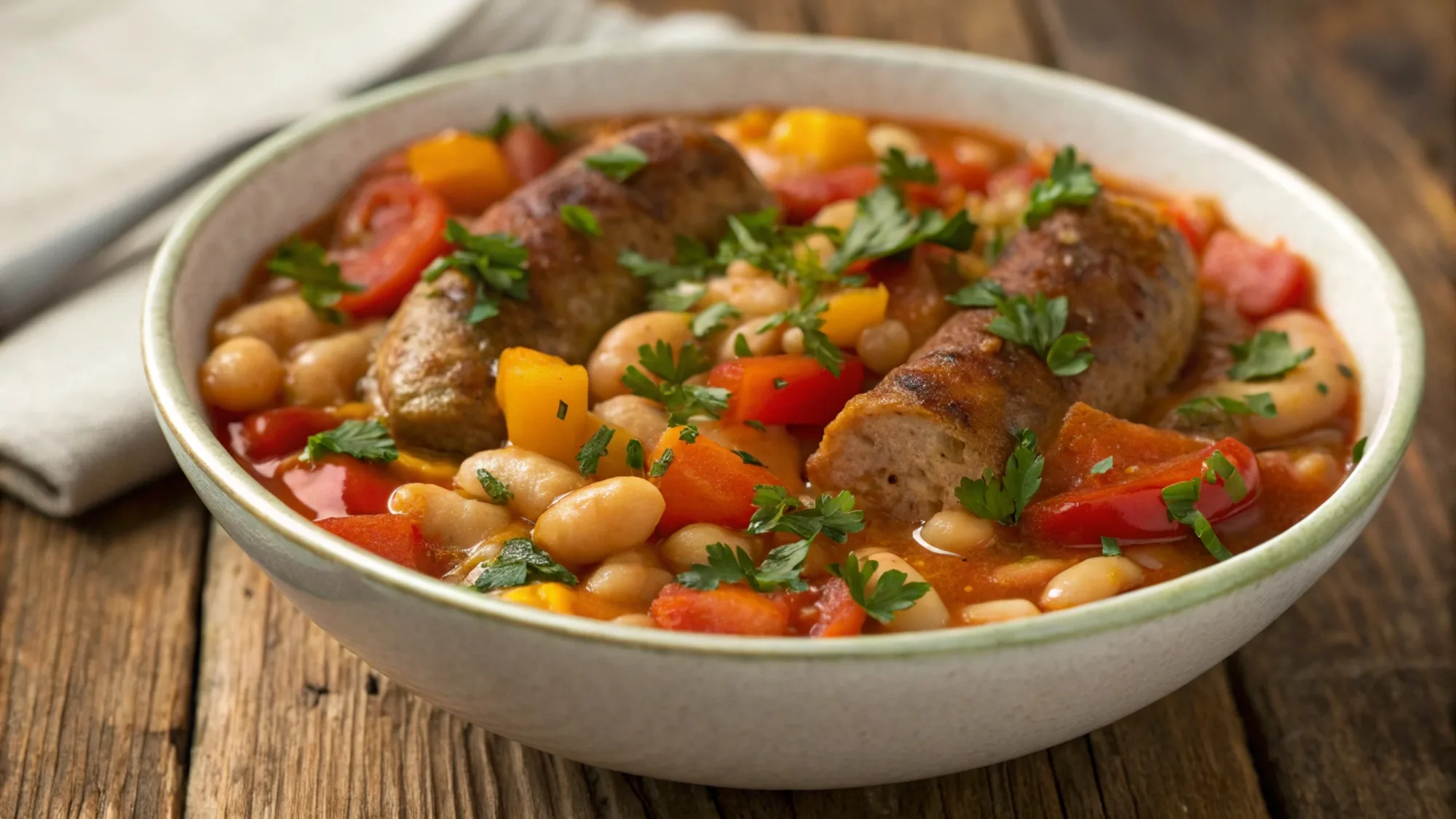 Greek Sausage and Beans