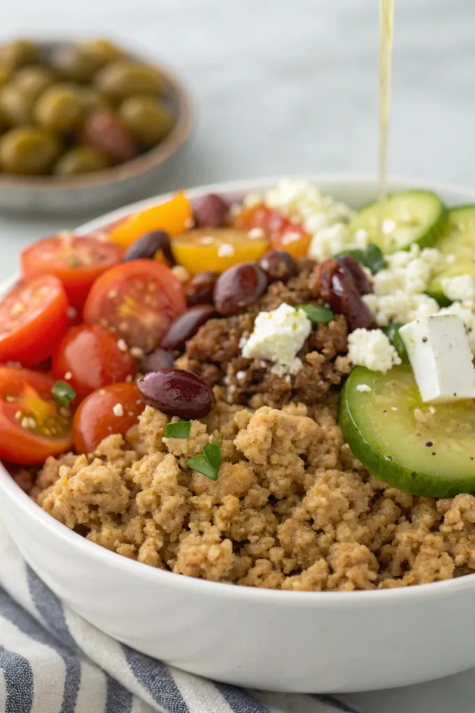 Healthy Greek Turkey Bowl