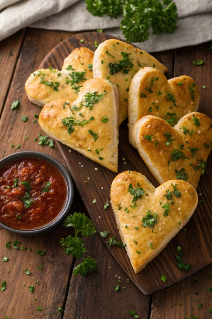 Heart-Shaped Breadsticks recipe