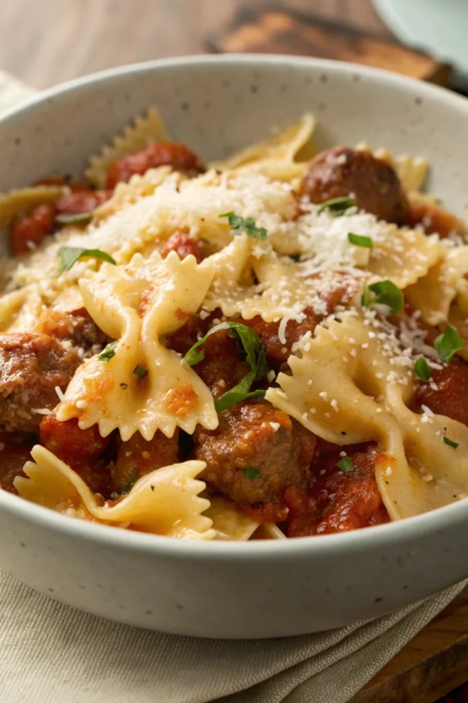 Italian Sausage Bow Tie Pasta