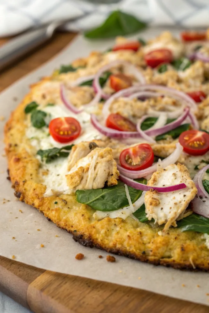 Mediterranean Tzatziki Chicken Pizza recipe