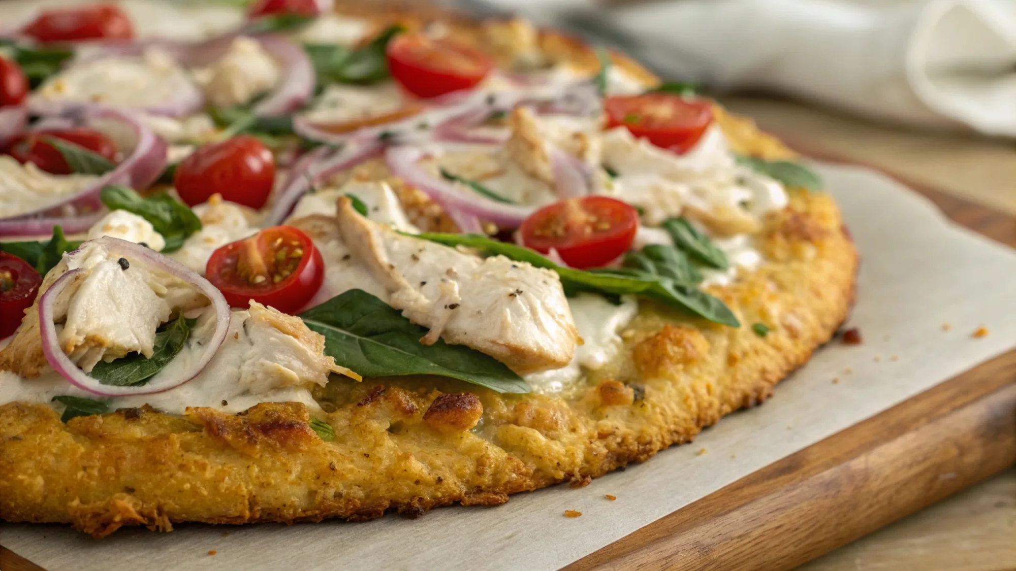 Mediterranean Tzatziki Chicken Pizza
