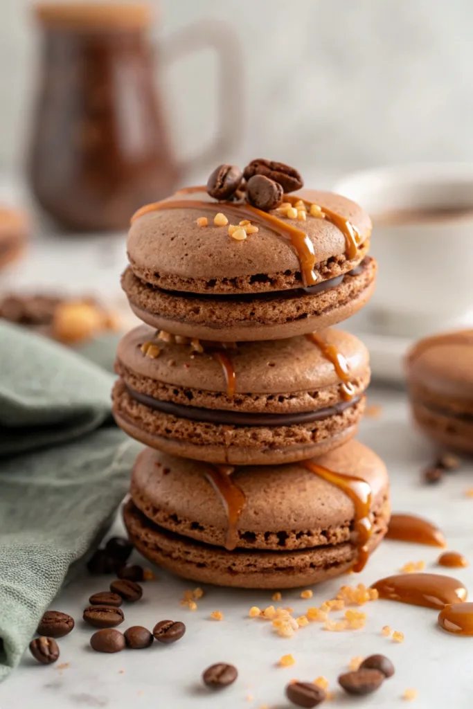 Mocha Caramel Macarons recipe