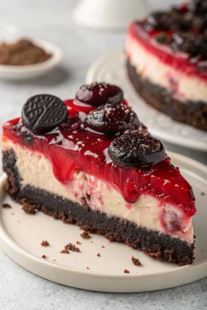 Oreo Cherry Cheesecake