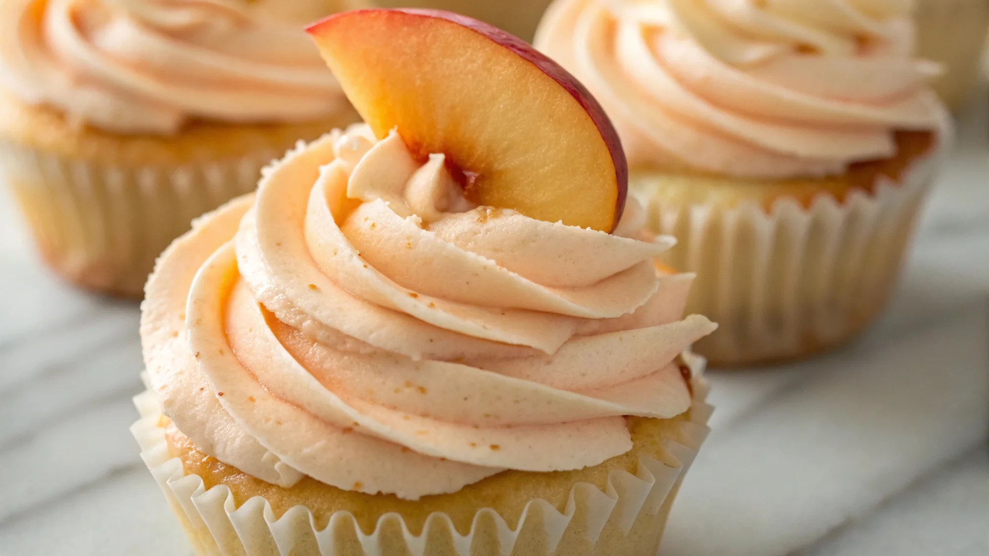 Peach Bellini Cupcakes