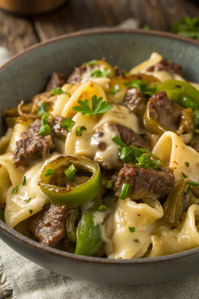 Philly Cheesesteak Tortellini recipe