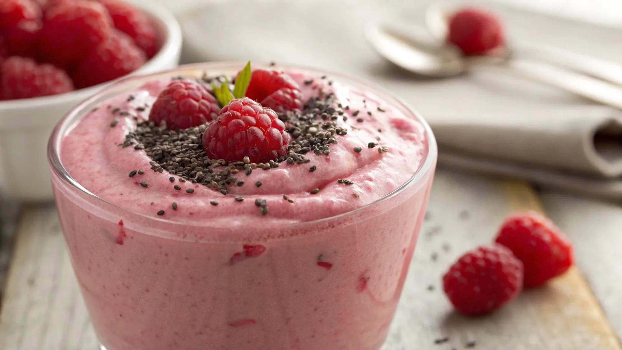 Raspberry Greek Yogurt Smoothie