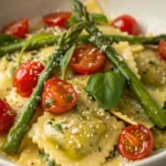 Ravioli with Tomatoes and Asparagus