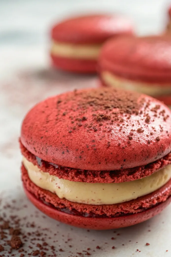 Red Velvet Cake Macarons recipe