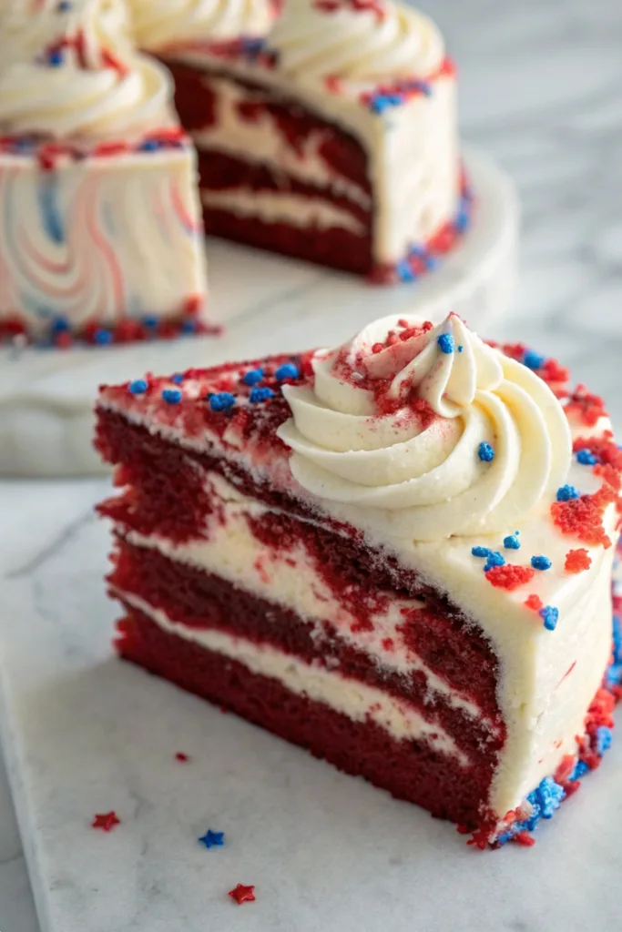 Red White Blue Marble Cake