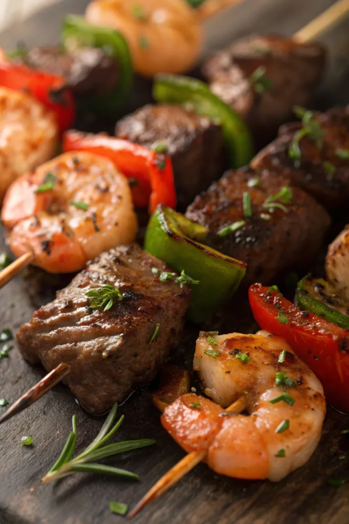 Steak and Shrimp Skewers recipe