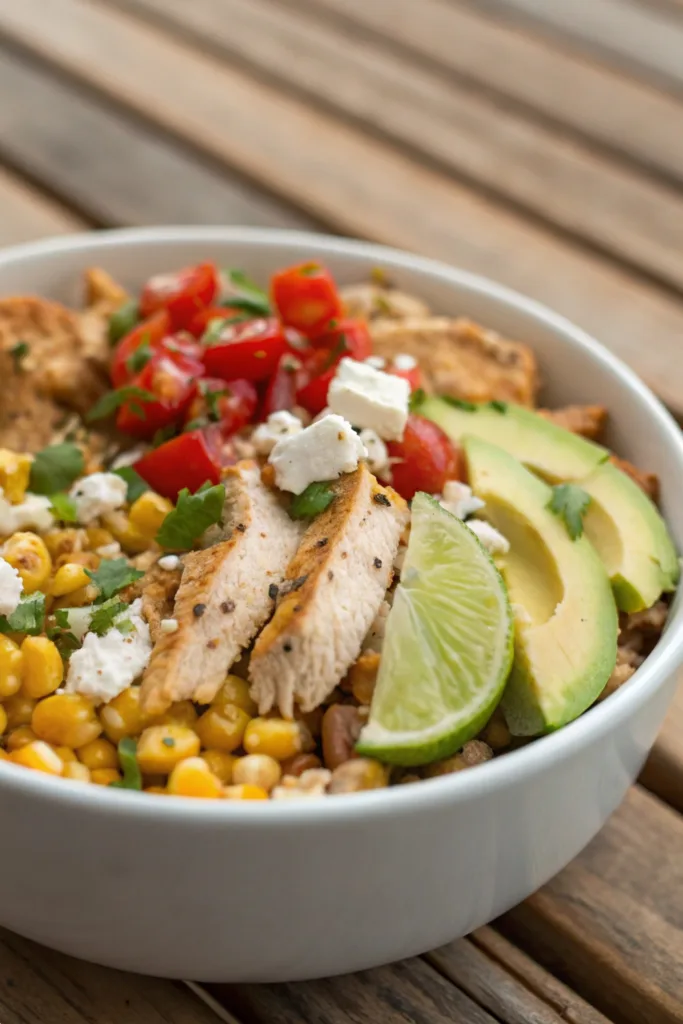 Street Corn Chicken Bowl recipe