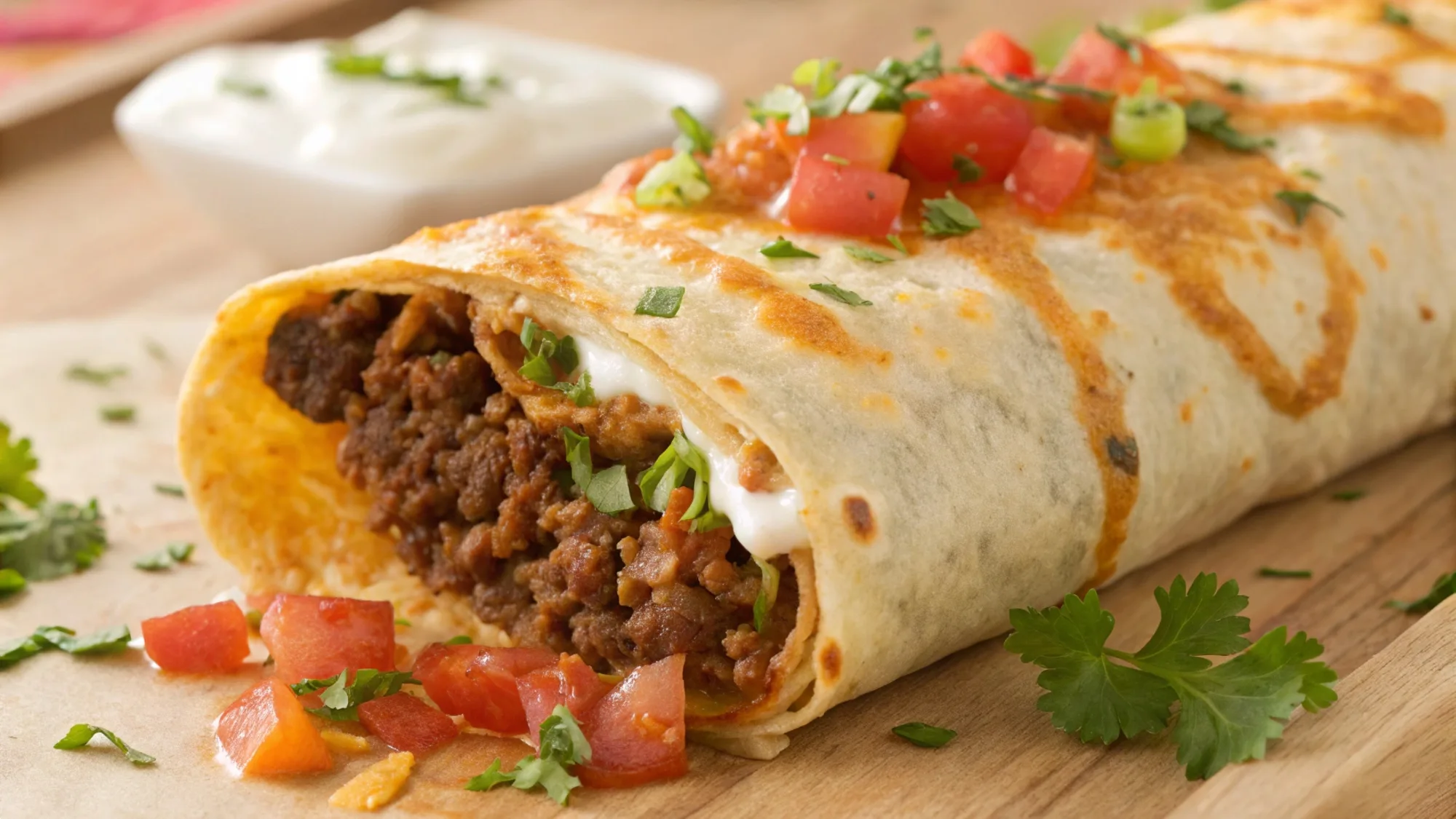 Stuffed Taco Bell Beef Burrito recipe