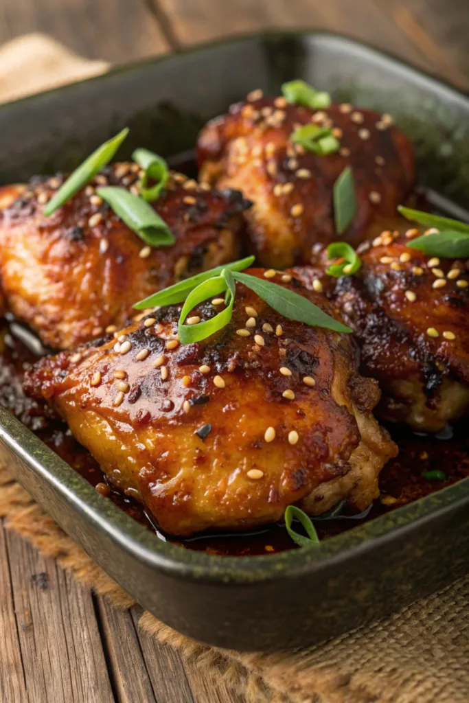 Teriyaki Roasted Chicken Thighs recipe