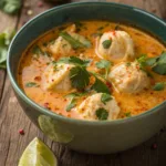 Thai Red Curry Dumpling Soup recipe