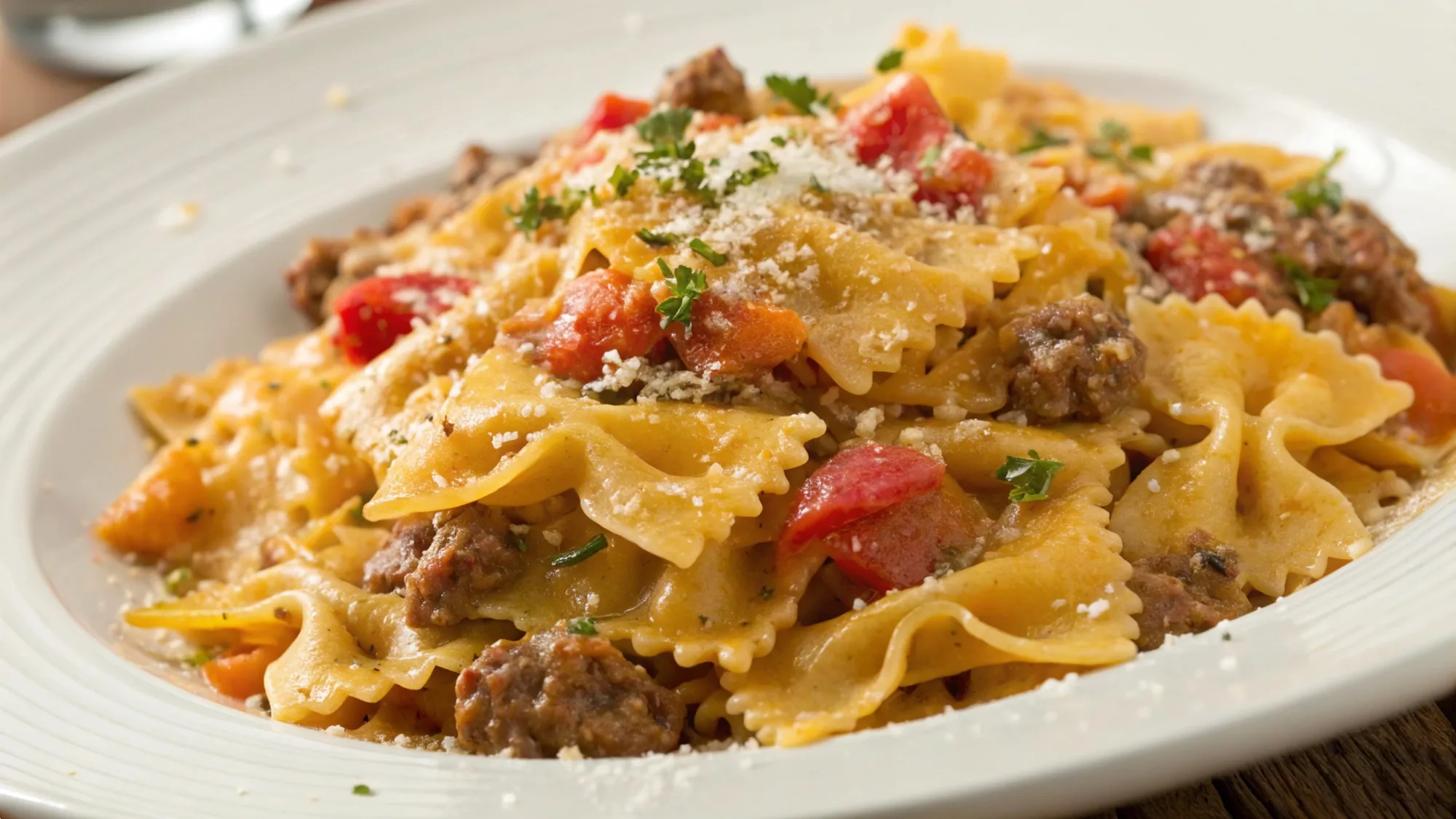 Velveeta Beef Bowtie Pasta