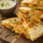 Bacon Ranch Mac & Cheese Quesadilla