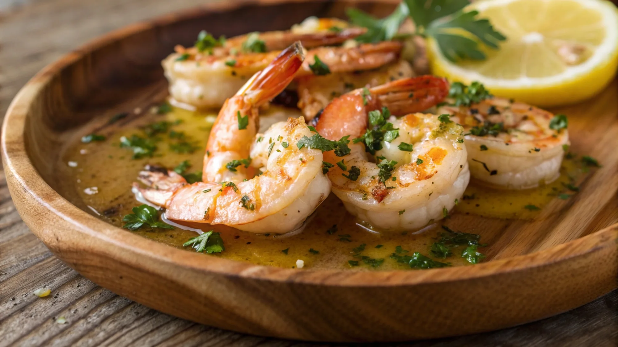 Baked Garlic Lemon Shrimp