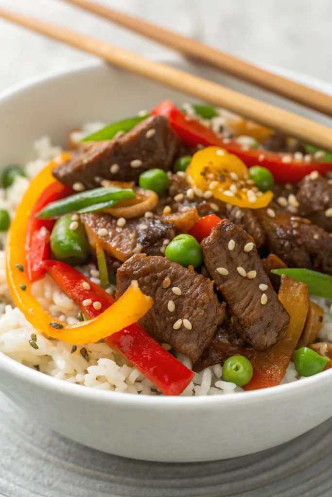 Beef Stir-Fry Rice