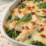 Cheesy Chicken Spinach Bake