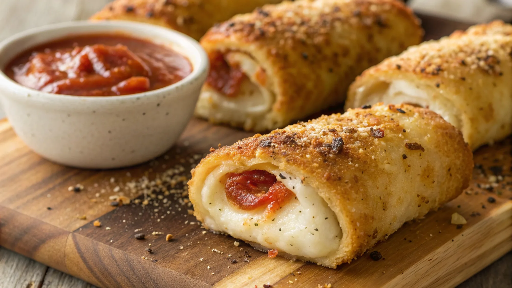Cheesy Pepperoni Pizza Roll-Ups recipe