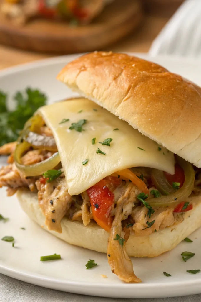 Chicken Philly Sliders recipe