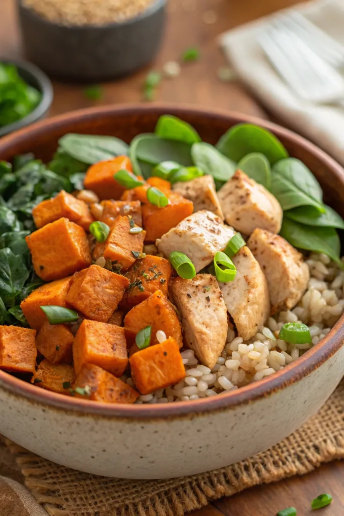 Chicken Sweet Potato Rice Bowl recipe
