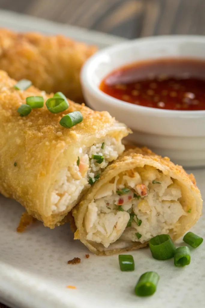 Crab Rangoon Egg Rolls recipe