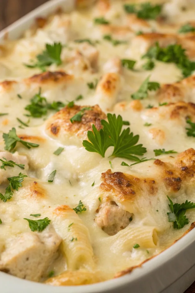 Creamy Chicken Alfredo Casserole recipe