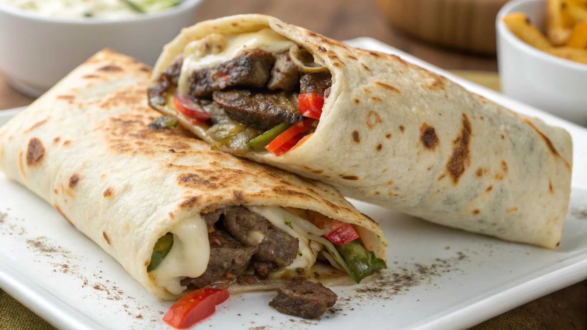 Crispy Philly Cheesesteak Wraps recipe
