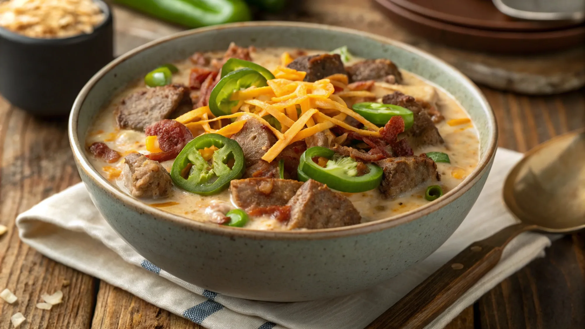 Crockpot Jalapeño Popper Beef Stew
