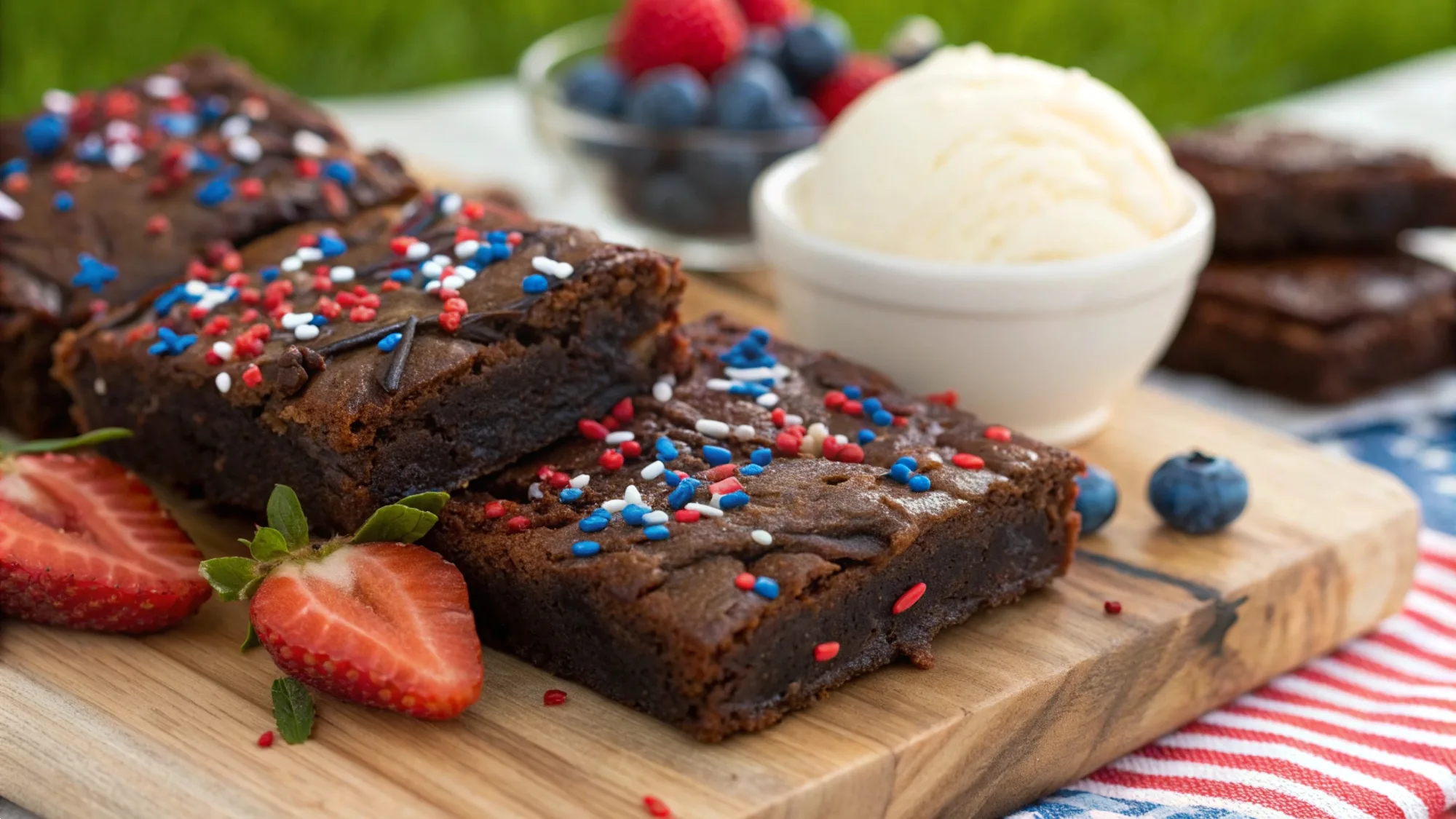 Fudgy Memorial Day Brownies