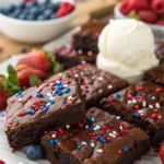 Fudgy Memorial Day Brownies recipe