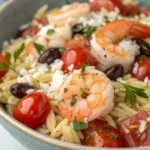 Greek Shrimp Orzo Feta recipe