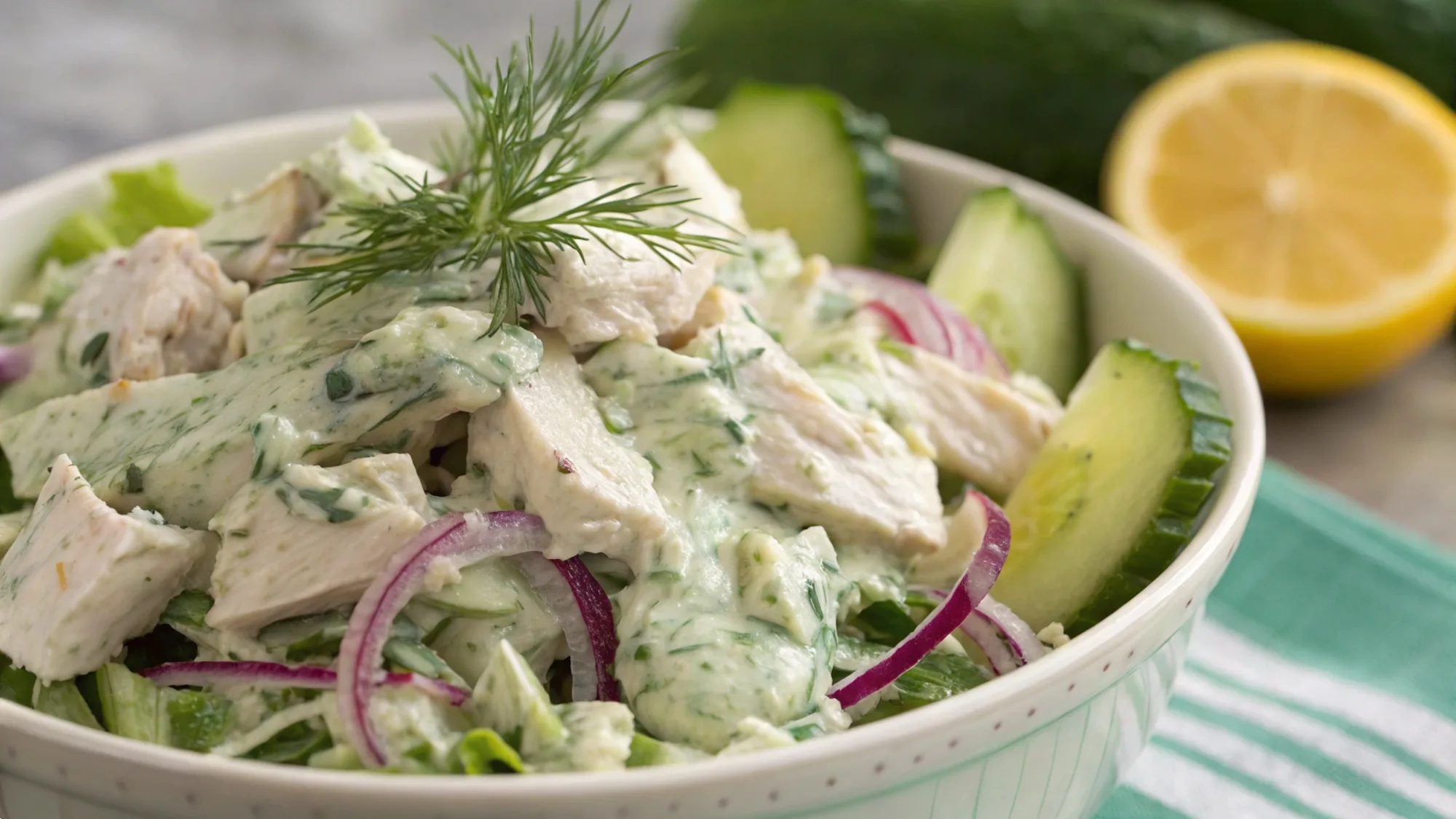 Greek Tzatziki Chicken Salad