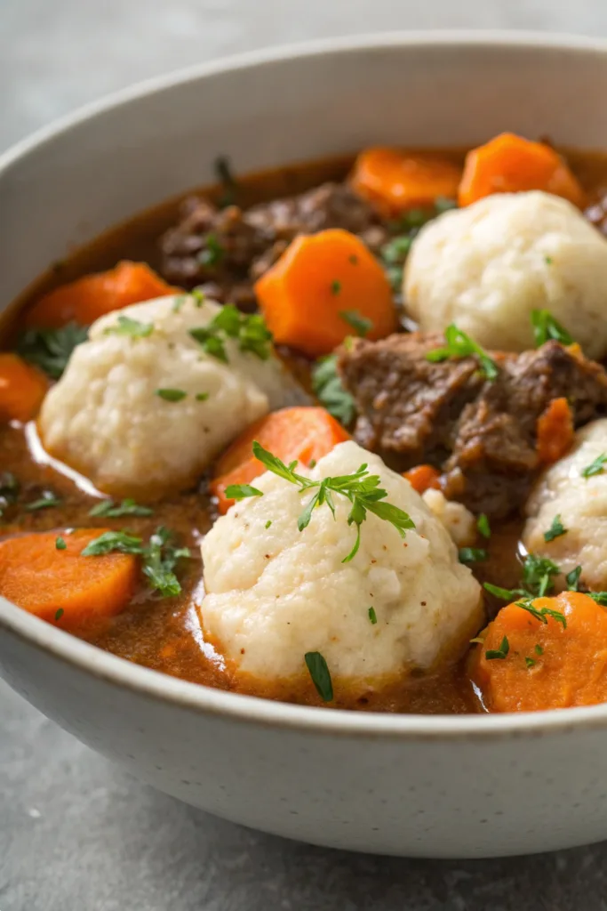 Ground Beef and Dumplings recipe