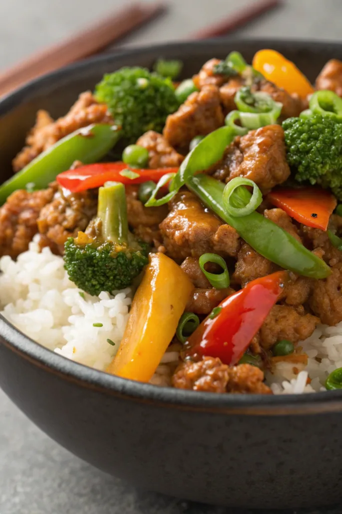 Ground Turkey Teriyaki Stir Fry