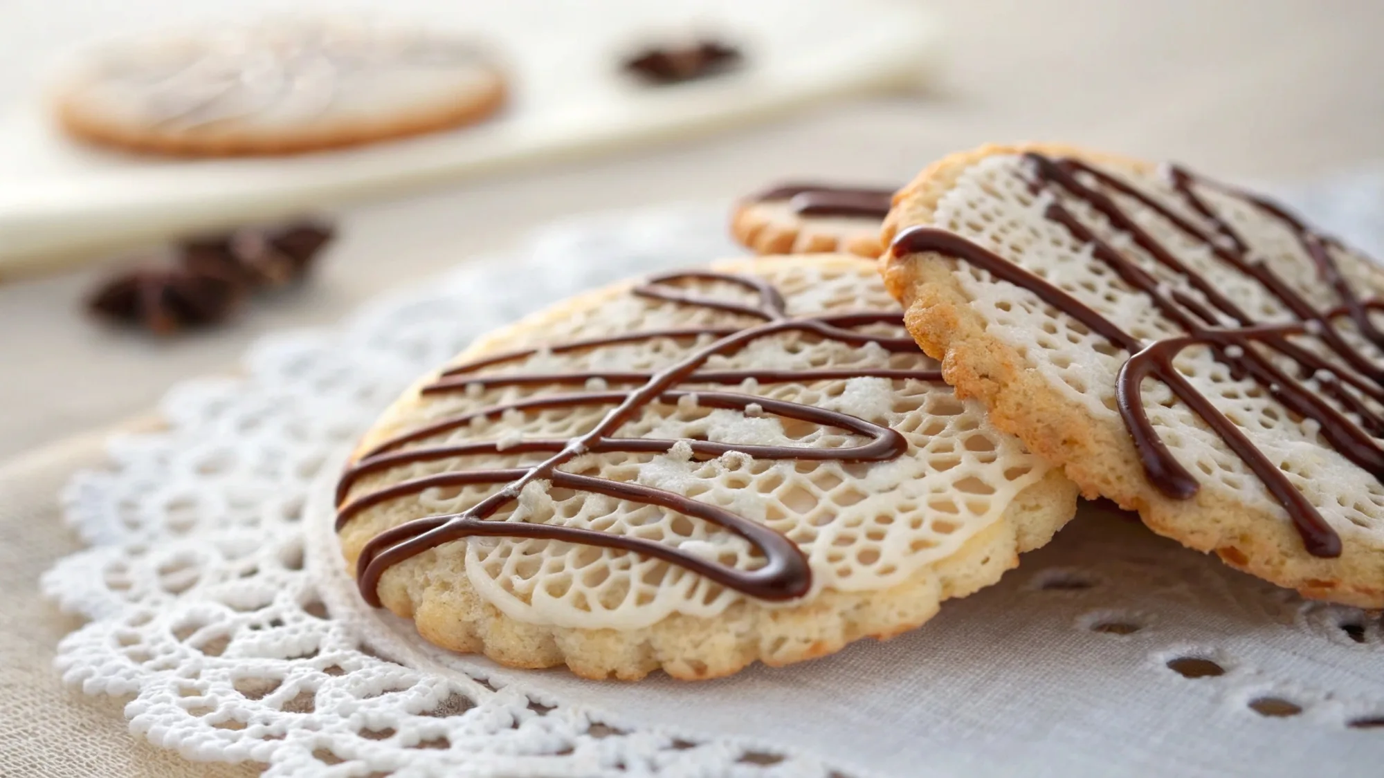 Lace Cookies with Chocolate recipe