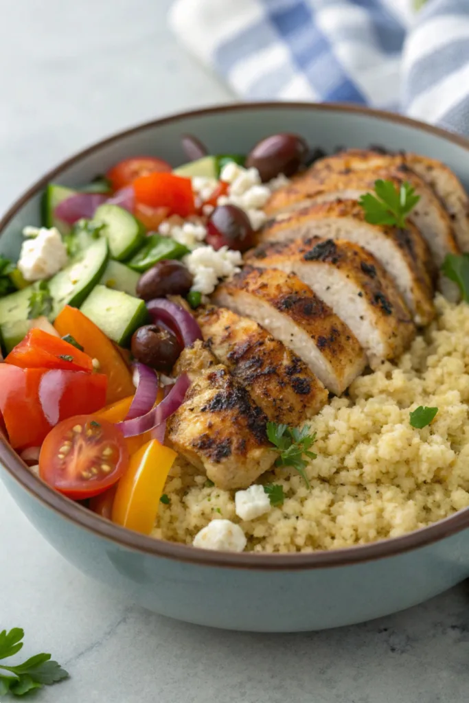 Mediterranean Grilled Chicken Bowl recipe