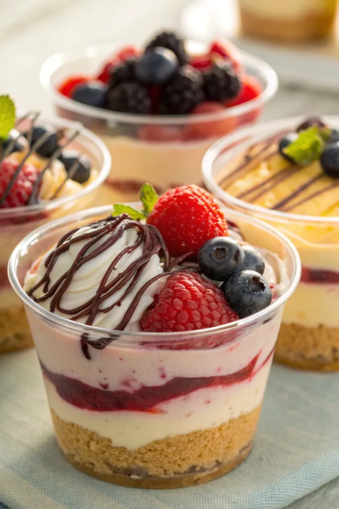 No Bake Mini Cheesecakes