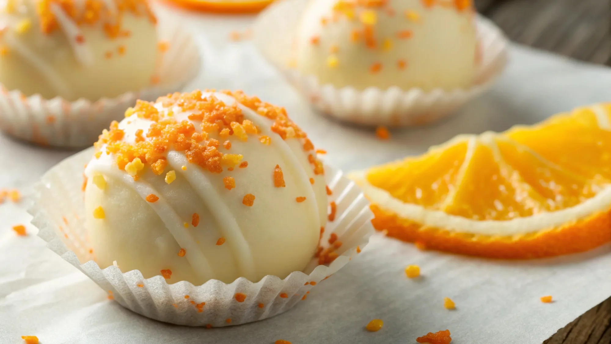 No Bake Orange Creamsicle Truffles