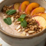 Peach Cobbler Smoothie Bowl recipe