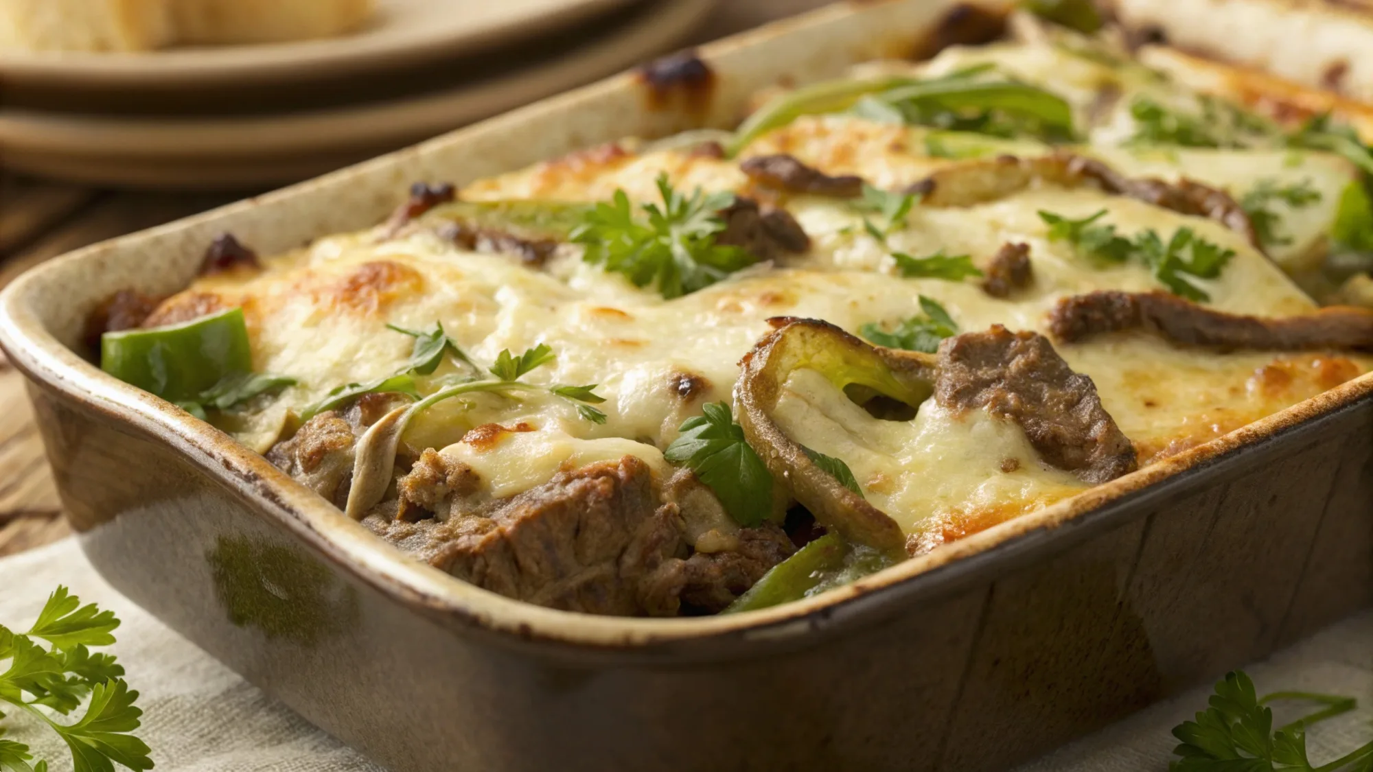 Philly Cheesesteak Grilled Cheese Casserole recipe