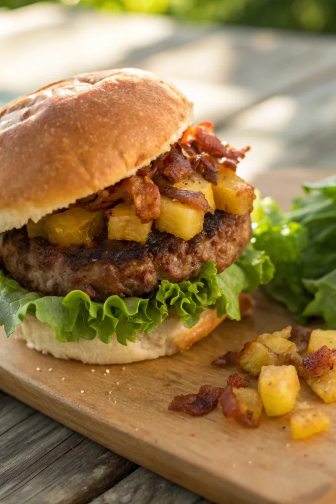 Pineapple Bacon Burger recipe