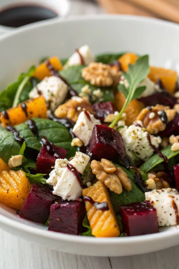 Roasted Beet Goat Cheese Pasta Salad