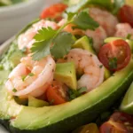 Shrimp Avocado Cucumber Boats recipe